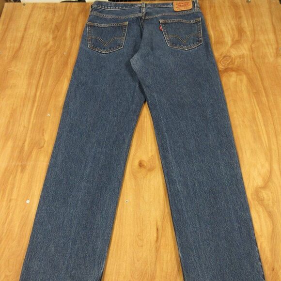 LEVI'S 550 Relaxed Fit Jeans Mens 36x36 Slightly Baggy Non-Stretch Blue Denim 2 - Picture 12 of 16